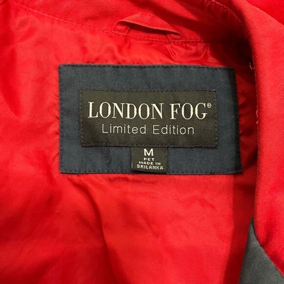 VINTAGE LONDON FOG Limited Edition Red Canvas Coat - Picture 5 of 6